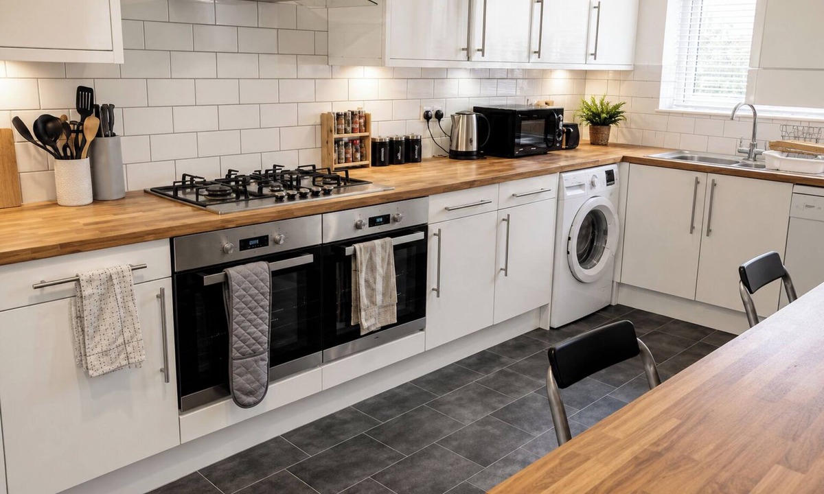 Corby House | 4 bed 4 shower room Sleeps 7 Free Parking Long Term stays