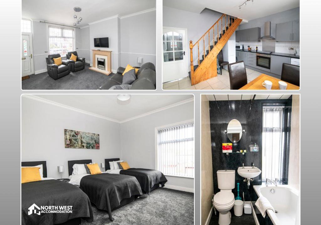 Bolton House | Comfy 2-Bedroom Family & Contractor Home in Bolton with Free Wi-Fi and Street Parking By North West Accommodation