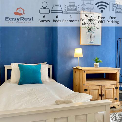 Grantham Apartment | EasyRest House 1 Grantham - 6 Beds & Free Parking - Spacious & Comfy - Access to A1, Town Centre & Shops