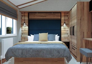 Contemporary lodge with one spacious king-sized bed with en suite.