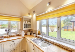 Traditional two bedroomed lodge with two double rooms.