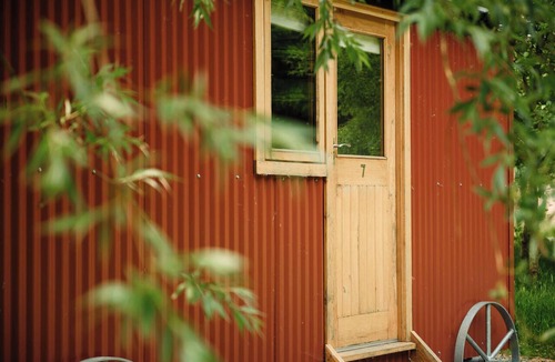 Higher Walton Cabin | Cosy en suite shepherd hut on the grounds of Historic building Samlesbury Hall