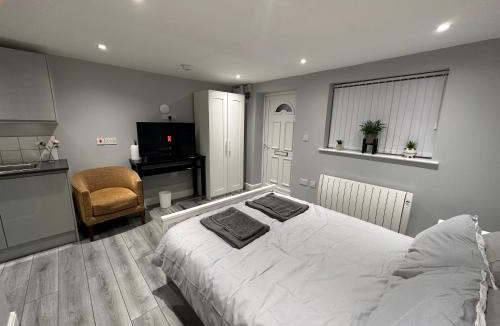 Luton Apartment | Luxury Detached Studio Apartment - Free Super Fast WiFi - Free Parking - 15 Mins from Luton Airport