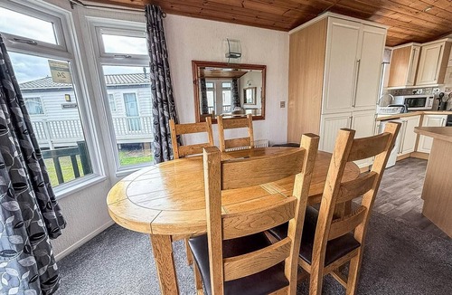 Hunstanton Cabin | Modern 4 berth lodge with decking at Manor Park in Hunstanton ref 23024W