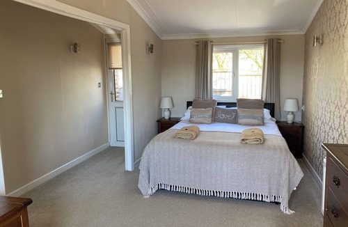 Hurst Green Cabin | Quakerfield Lodge, with private hot tub Fabulous views