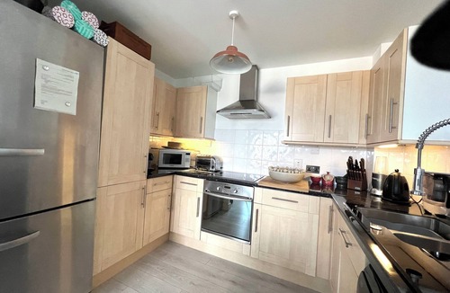 Town Apartment | Stylish 1 Bed Penthouse Apartment With Large Cityscape Balcony