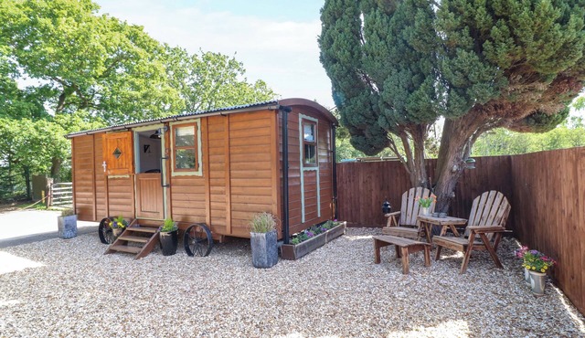 LAKE VIEW SHEPHERDS HUT, pet friendly, with a garden in South Hykeham