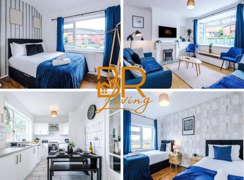 NEW! 3-Bed Home in Greater Manchester, Ideal for Long Term Stays & Large Groups, FREE Parking!