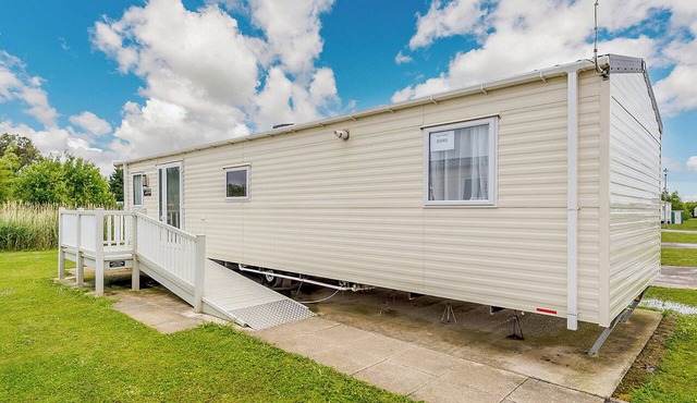 Superior 12ft-wide caravan with two twin with four singles.